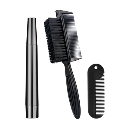 Beard Pen Filler Set Barber Styling Pencil with Brush Natural Finish Cover Facial Hair Patches Tool for Men Cosmetic Styling