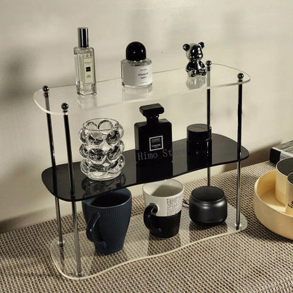 3-layer Acrylic Desktop Storage Rack Water Cup Perfume Bathroom Table Top Cosmetics Storage Jewelry Display Frame Organizer