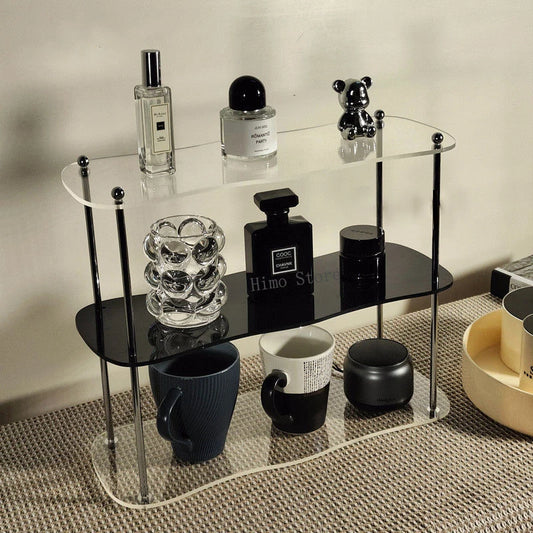 3-layer Acrylic Desktop Storage Rack Water Cup Perfume Bathroom Table Top Cosmetics Storage Jewelry Display Frame Organizer