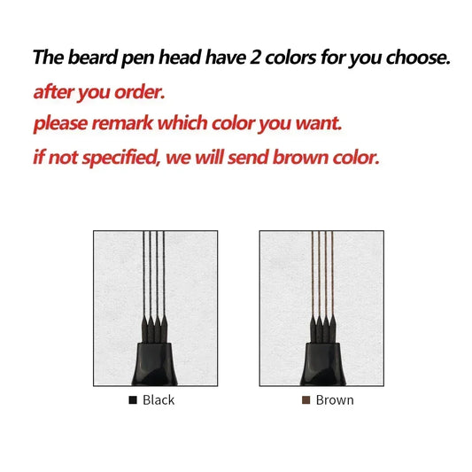 Beard Pen Filler Set Barber Styling Pencil with Brush Natural Finish Cover Facial Hair Patches Tool for Men Cosmetic Styling