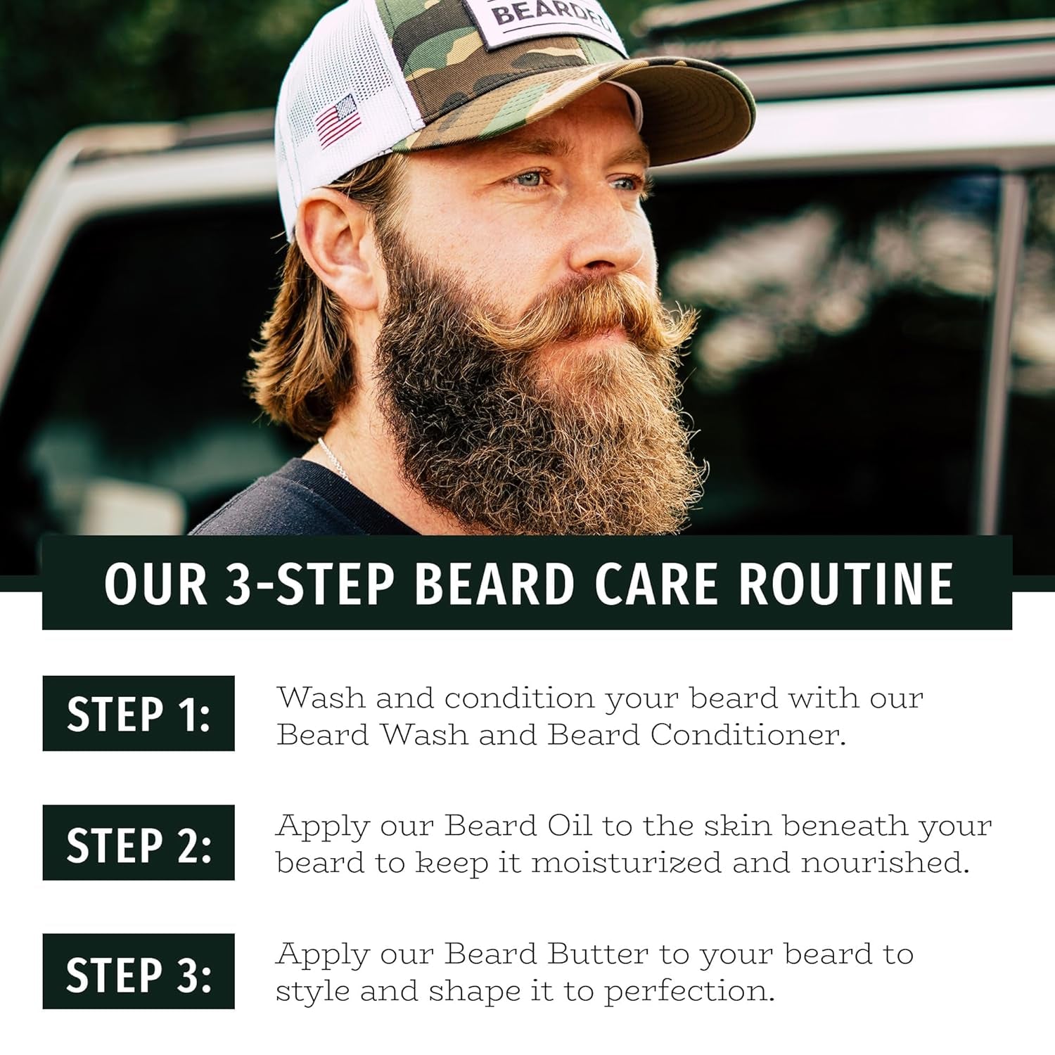 Beard Oil, 1 Fl Oz - Premium All-Natural Jojoba - Made in the USA - Hair and Skin Care for Men with Dry, Flaky Patches | Executive Scent - Cedar, Vanilla