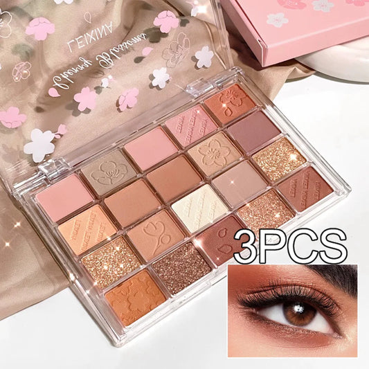 20-Color Eyeshadow Palette with Glitter, Shimmer, and Matte Finishes – Instagram Makeup Palette