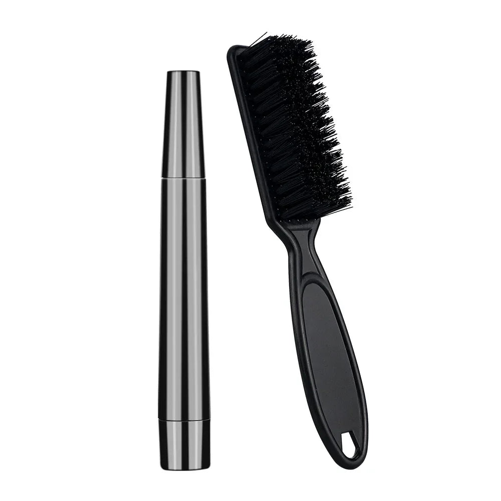 Beard Pen Filler Set Barber Styling Pencil with Brush Natural Finish Cover Facial Hair Patches Tool for Men Cosmetic Styling